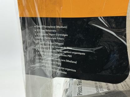 OPEN BOX 3M 07178 Automotive Paint Spray Respirator Mask, Medium OV/P95 08/2029