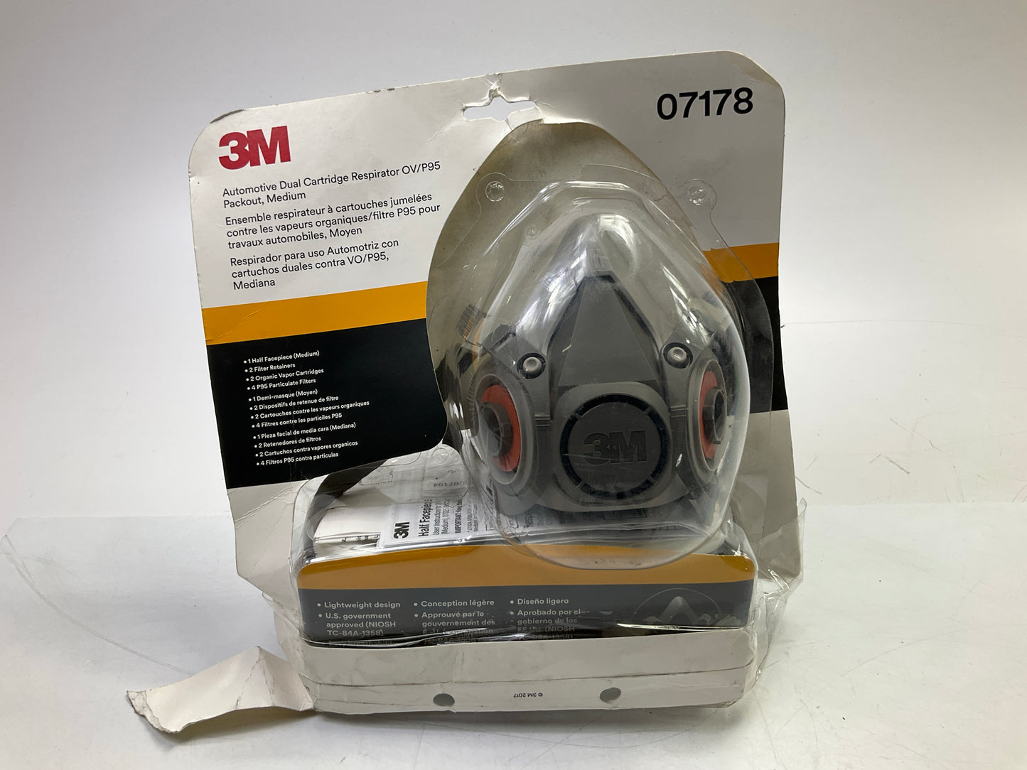 OPEN BOX 3M 07178 Paint Spray Respirator Mask, Medium OV/P95 Exp. 09/2028