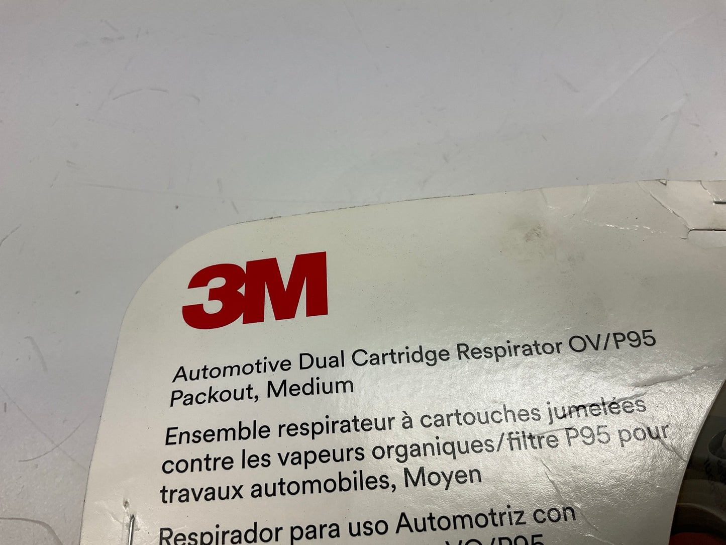 3M 07178 Automotive Paint Spray Respirator Mask, Medium OV/P95 Exp. 11/2025
