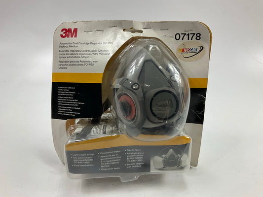 3M 07178 Automotive Paint Spray Respirator Mask, Medium OV/P95 Exp. 11-2027
