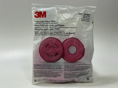 3M 07184 Particulate Filter P100 Organic Vapor Relief Pair EXP 06-2026