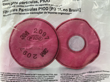 3M 07184 Particulate Filter P100 Organic Vapor Relief Pair EXP 06-2026