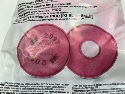 EXPIRED - 25 PACKS 3M 07184 Particulate Filter P100 Organic Vapor Relief Filter