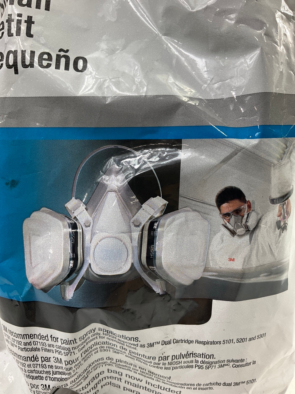 3M 07191 Dual Cartridge Respirator Assembly, Organic Vapor/P95 Small 02/2026 Exp