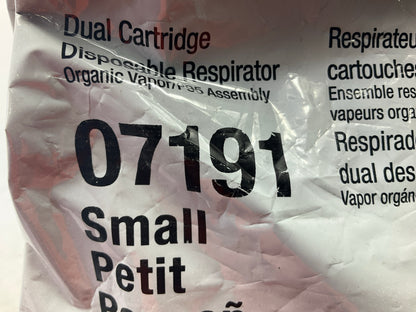 05/2027 Exp 3M 07191 Dual Cartridge Respirator Assembly, Organic Vapor/P95 Small