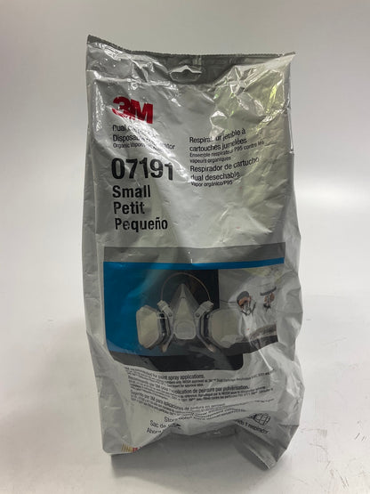 3M 07191 Dual Cartridge Respirator Assembly, Organic Vapor/P95 Small EXP 08/2027