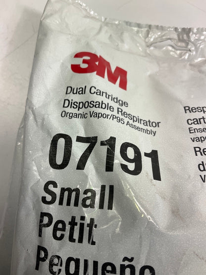 3M 07191 Dual Cartridge Respirator Assembly, Organic Vapor/P95 Small EXP 08/2027