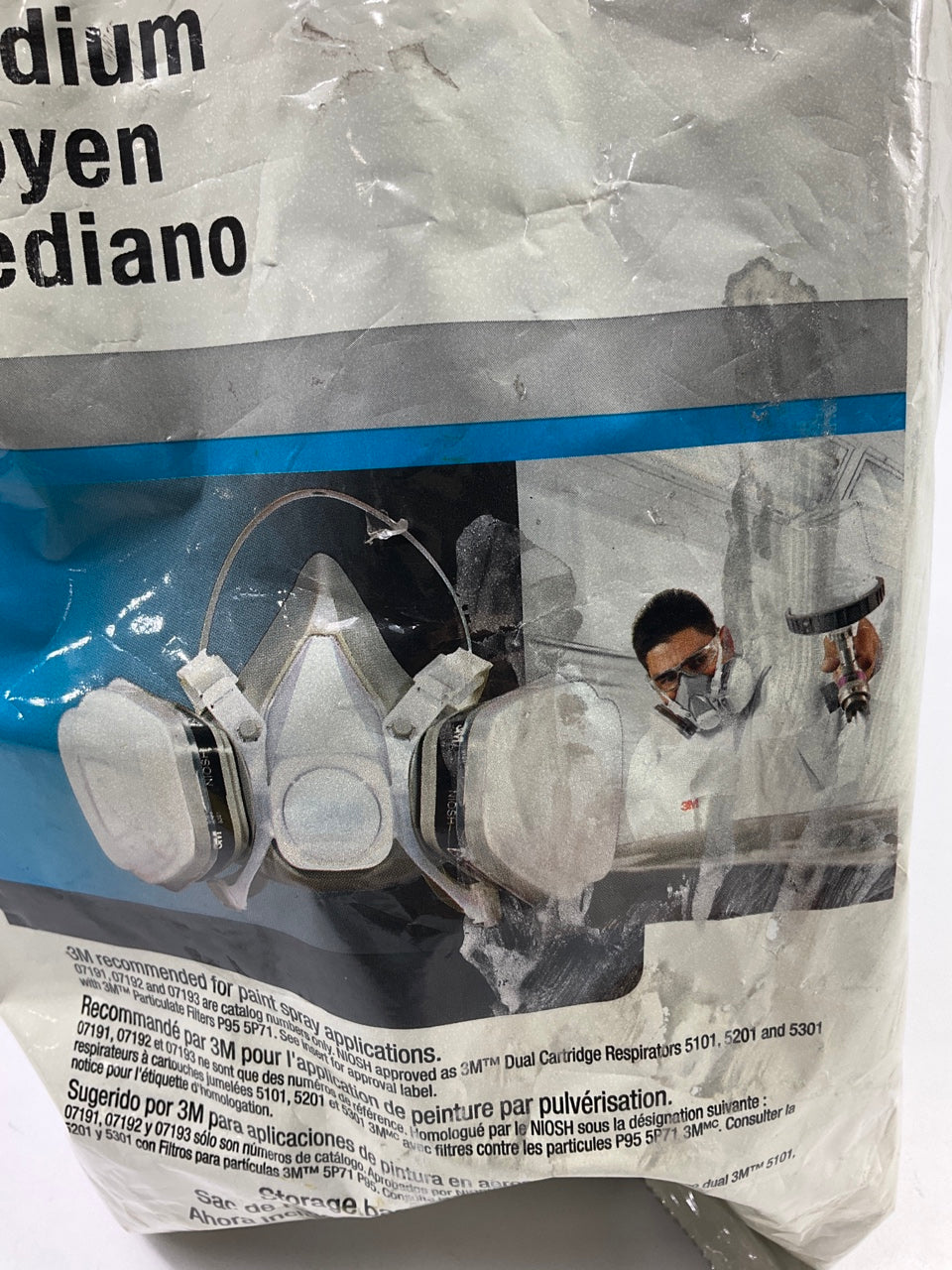 08/2026 3M 52P71 07192 Disposable Half Face Respirator Paint Spray & Pesticide
