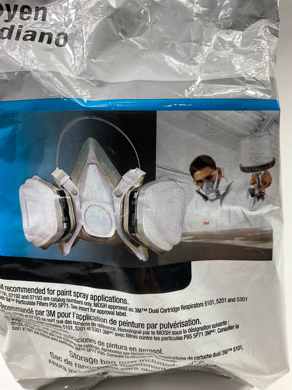 10/2026 3M 52P71 07192 Disposable Half Face Respirator Paint Spray & Pesticide