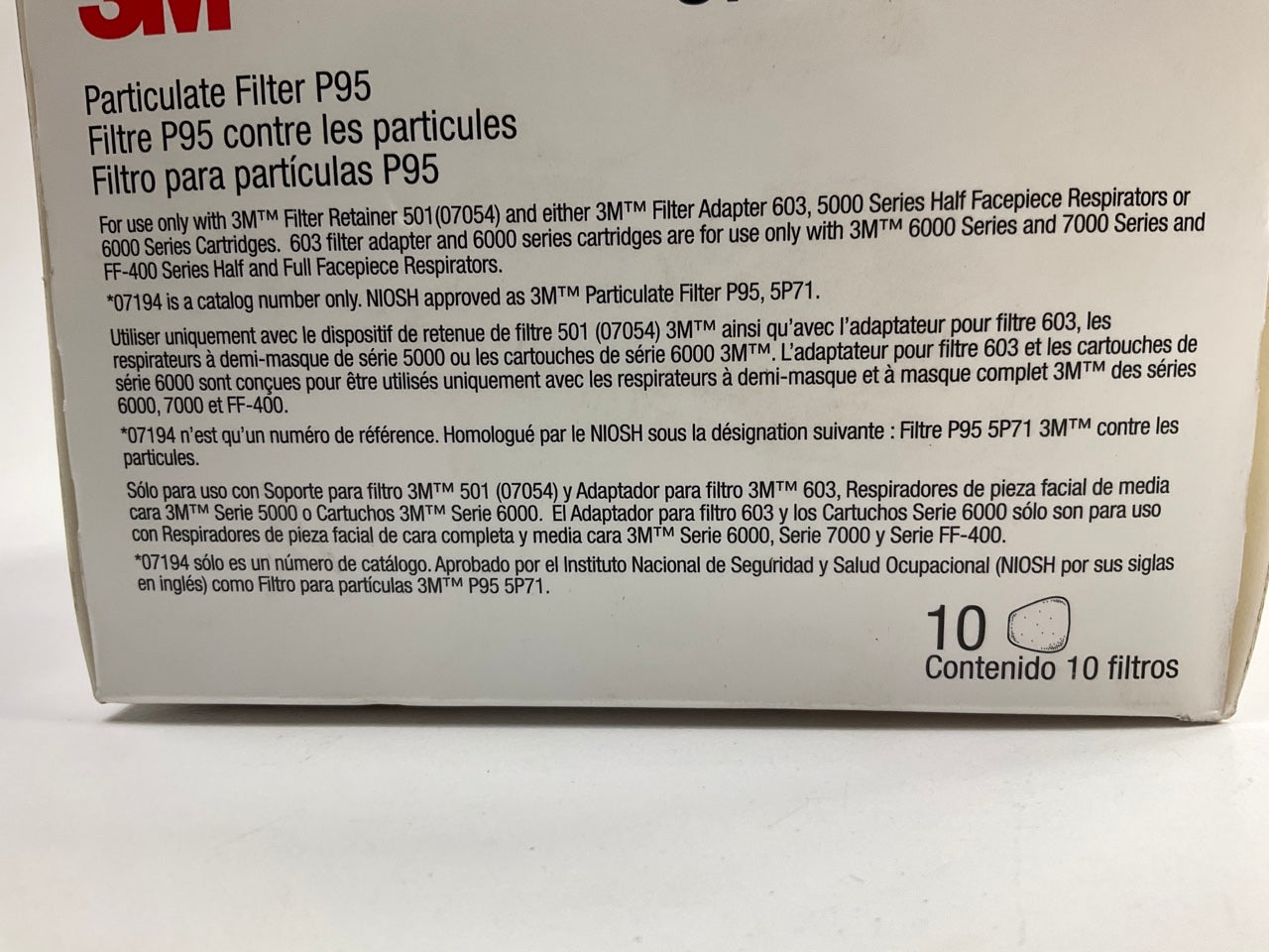 3M 5P71 / 07194 P95 Replacement Particulate Filter For 3M Respirator 10/ Box