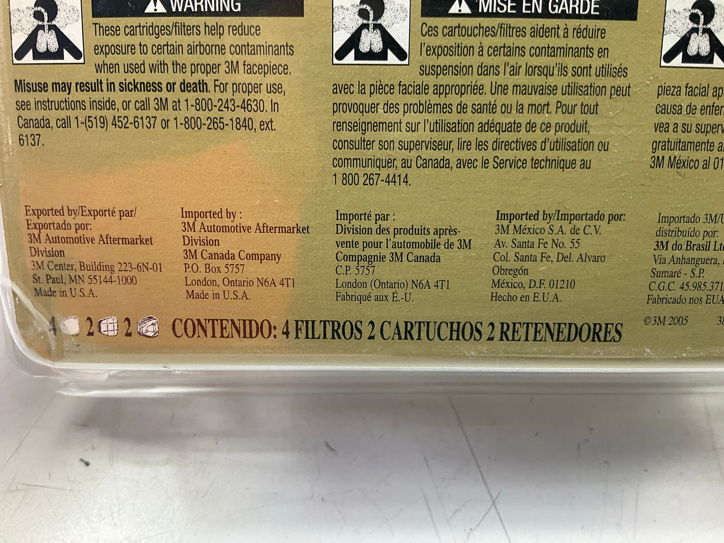 3M 07178 Automotive Paint Spray Respirator Mask, Medium OV/P95 Exp. 11/2026