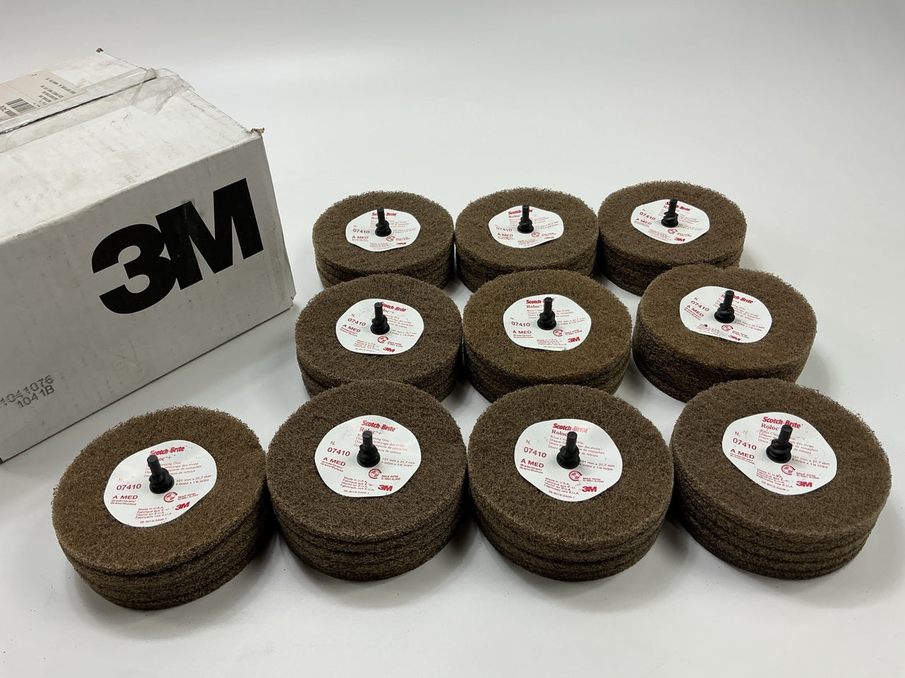 3M 07410 Scotch-Brite Roloc 4'' X 1.25'' Rivet Cleaning Disc, 10 / Pack
