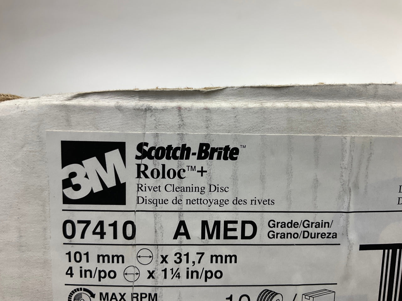 3M 07410 Scotch-Brite Roloc 4'' X 1.25'' Rivet Cleaning Disc, 9 / Pack