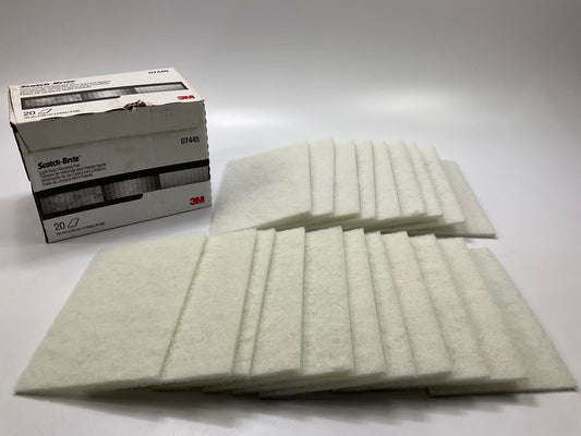 3M 07445 Scotch-Brite Light Cleansing Hand Pad 6 In X 9 In (20 Pads)