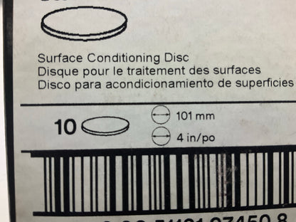 3M 07450 4'' Surface Conditioning Discs, Coarse, 10 Discs Total