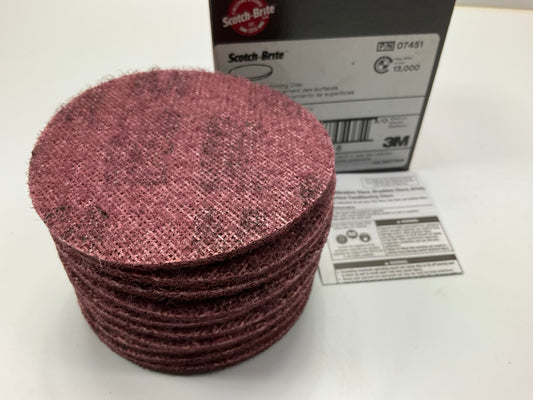 3M Scotch-Brite 4'' Surface Conditioning Disc Hook & Loop Medium Grit, 10 Discs