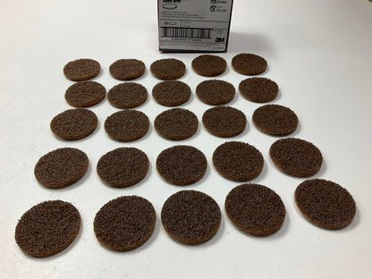 25 Discs 3M 07453 Coarse Brown 2'' Hookit Scotch Brite Surface Conditioning Disc
