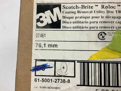 3M 07461 - Scotch-Brite Coating Removal Disc, Roloc, 3 Inch - SINGLE DISC
