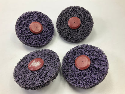 (4) 3M 07470 4'' Scotch-Brite Roloc + Clean & Strip XT Extra Coarse Disc