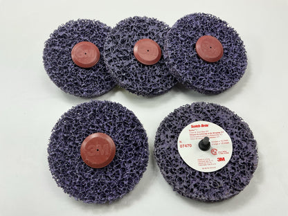 (5) 3M 07470 4'' Scotch-Brite Roloc + Clean & Strip XT Extra Coarse Disc