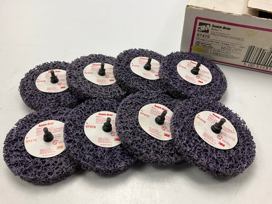 3M 07470 4'' Scotch-Brite Roloc + Clean & Strip XT Extra Coarse Disc - Pack Of 8