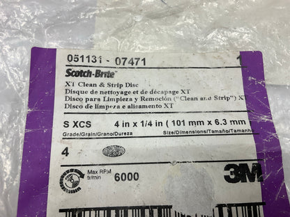 3M 07471 Scotch-Brite Clean & Strip XT Disc, 4 In X 1/4 In, 2 Discs Total