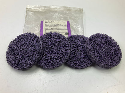 3M 07471 Scotch-Brite Clean & Strip XT Disc 4'' In X 1/4'' In, Pack Of (4)