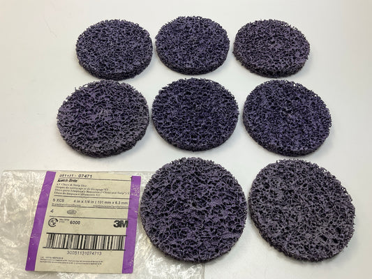 3M 07471 Scotch-Brite Clean & Strip XT Disc, 4 In X 1/4 In, 8 Discs Total