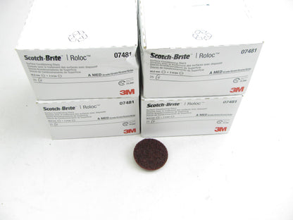 100 Pcs - 3M  07481 Scotch-Brite Roloc Surface Conditioning Disc, 2'' Medium