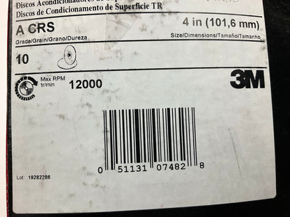 10 Pack - 3M 07482 Scotch-Brite Roloc Surface Conditioning Discs 4'' COARSE