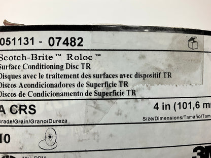 10 Pack - 3M 07482 Scotch-Brite Roloc Surface Conditioning Discs 4'' COARSE