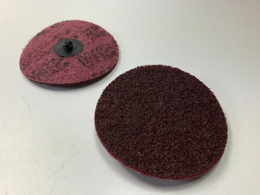 3M 07483 4'' Medium Scotch Brite Roloc Surface Conditioning Discs (10 / Pack)