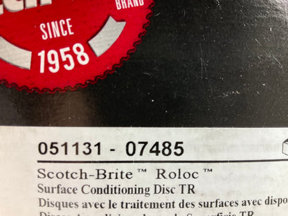 24 Pack - 3M 07485 3'' Scotch-Brite Roloc Surface Conditioning Discs Coarse