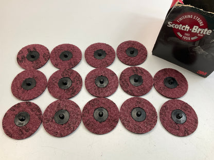 14 Discs - 3M 07486 Scotch-Brite Roloc Surface Prep Disc, Medium Grit, 3''