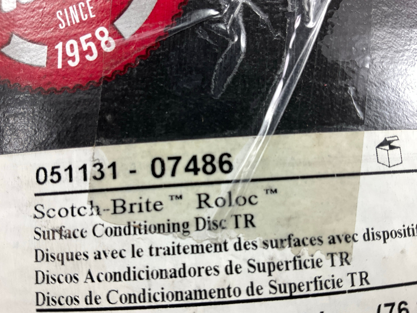 22 Discs - 3M 07486 Scotch-Brite Roloc Surface Prep Disc, Medium Grit, 3''
