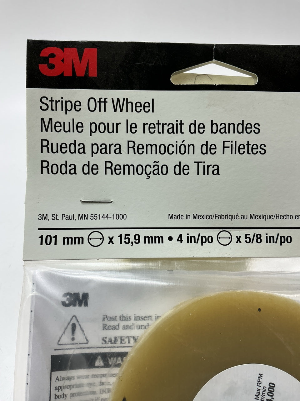 3M 07499 Eraser Wheel Stripe Vinyl Glue Decal Adhesive 4'' X 5/8'' Remover Tool