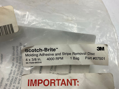 3M 07501 Scotch-Brite Molding Adhesive And Stripe Removal Disc, 4 Inch