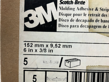 (5) Pack - 3M 07502 Scotch-Brite Molding Adhesive And Stripe Removal Disc