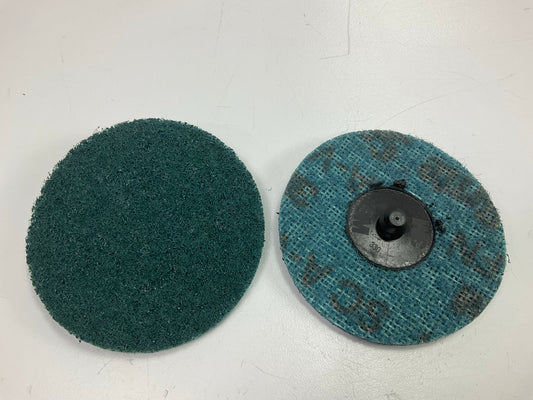 3M 07513 3'' Scotch Brite Roloc Surface Conditioning Discs, 25 / Pack