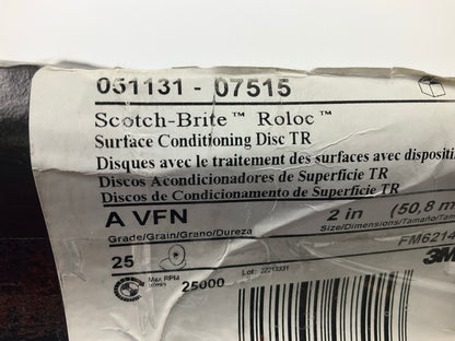 27 Discs Total - 3M 07515 2'' Scotch Brite Roloc Conditioning Discs - Very Fine
