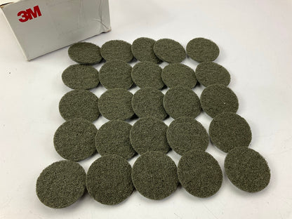 3M 2'' Gray Scotch-Brite Roloc Surface Conditioning Discs, Super Fine 25/pack