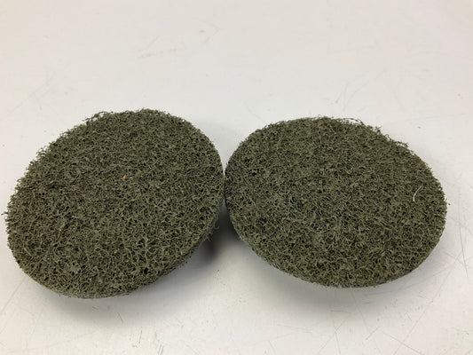 3M 2'' Gray Scotch-Brite Roloc Surface Conditioning Discs, Super Fine 25/pack