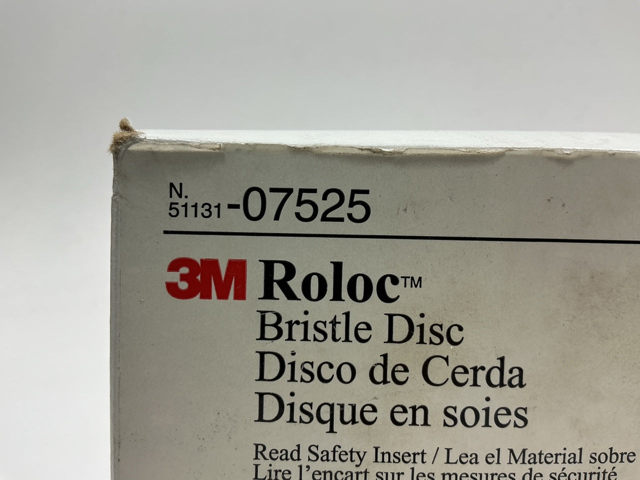3M 07525 Yellow 2'' Inch Scotch-Brite Roloc Bristle Disc - 80 Grit, 10 / Pack