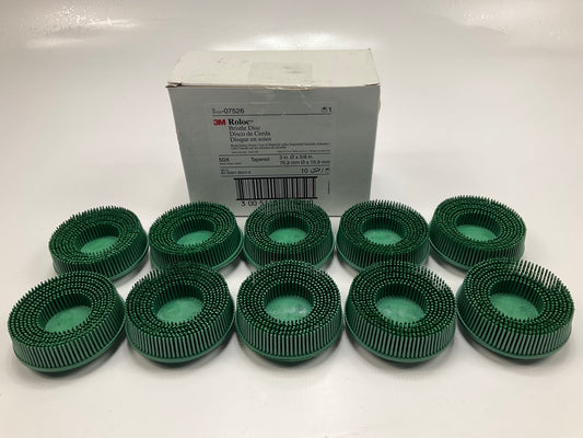 3M 07526 3'' 50 Grit Scotch-Brite Roloc Bristle Disc - Pack Of 10