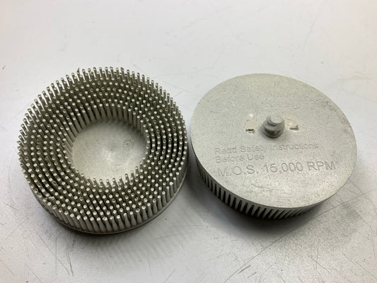 3M 07529 3'' Scotch-Brite Roloc Bristle Discs, 120 Grit, Fine, 10 / PACK