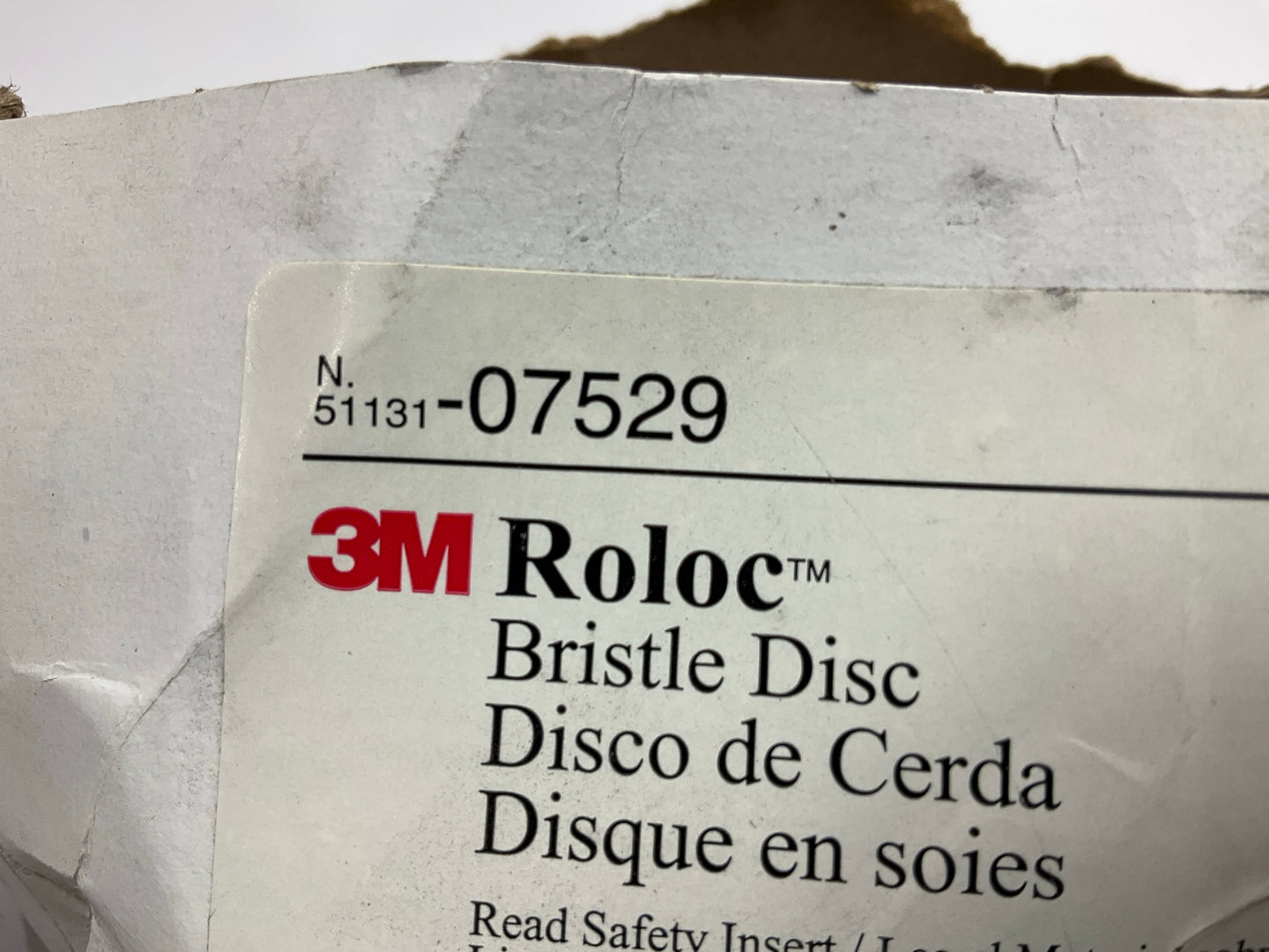 3M 07529 3'' Scotch-Brite Roloc Bristle Discs, 120 Grit, Fine, 5 / PACK