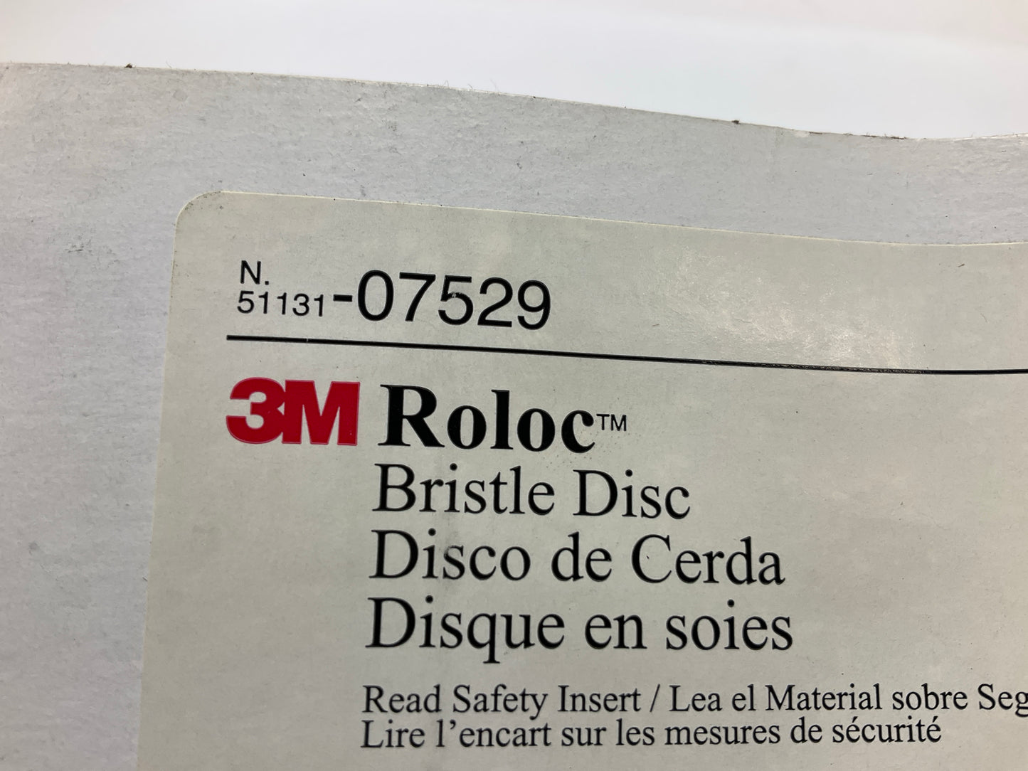 3M 07529 3'' Scotch-Brite Roloc Bristle Discs, 120 Grit, Fine, 9 / PACK