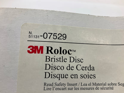 3M 07529 3'' Scotch-Brite Roloc Bristle Discs, 120 Grit, Fine, 9 / PACK