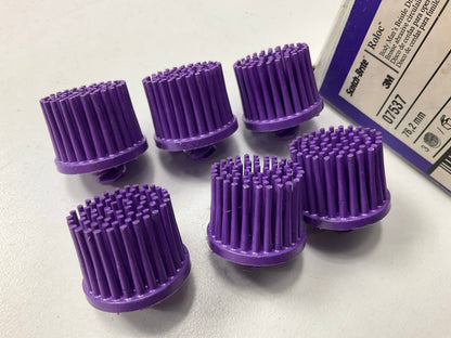 3M 07537 Scotch-Brite Roloc Body Man's Bristle Discs 3in, 36 Grade - 6 Pack