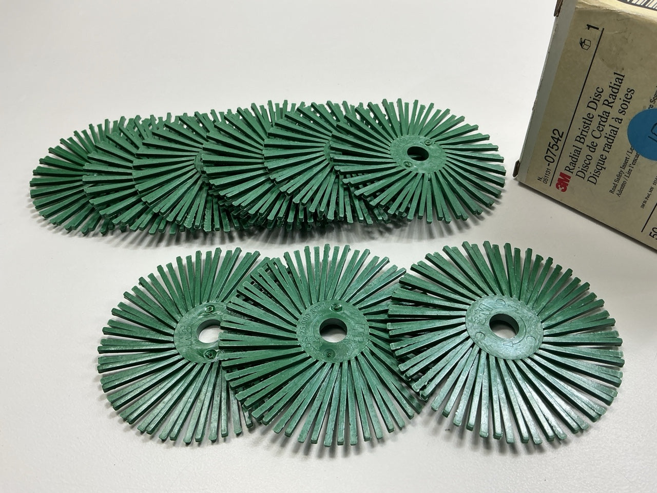 3M 07542 Radial Bristle Discs 3'' 50 Grit, Box Of 10 Discs